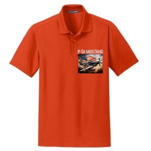 P51 Mustang American Ww2 Fighter Airplane P51 Mustang Dry Zone Grid Polo