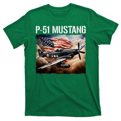 P51 Mustang American Ww2 Fighter Airplane P51 Mustang T-Shirt