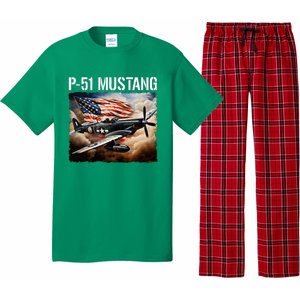 P51 Mustang American Ww2 Fighter Airplane P51 Mustang Pajama Set