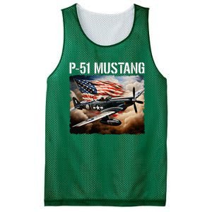 P51 Mustang American Ww2 Fighter Airplane P51 Mustang Mesh Reversible Basketball Jersey Tank