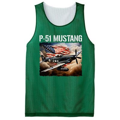 P51 Mustang American Ww2 Fighter Airplane P51 Mustang Mesh Reversible Basketball Jersey Tank