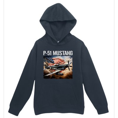 P51 Mustang American Ww2 Fighter Airplane P51 Mustang Urban Pullover Hoodie