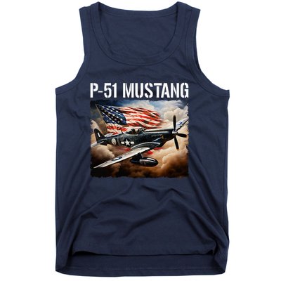 P51 Mustang American Ww2 Fighter Airplane P51 Mustang Tank Top