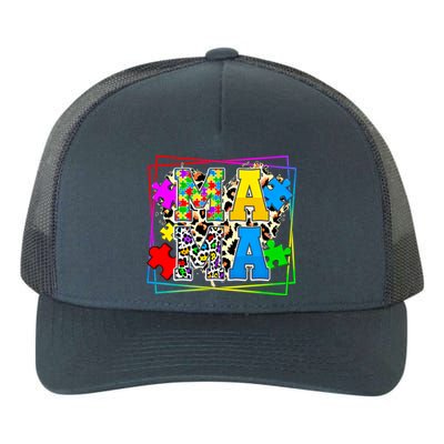 Puzzle Mama Autism Awareness Melanin Autism Leopard Mama Gift Yupoong Adult 5-Panel Trucker Hat