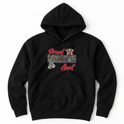 Proud Marine Aunt Personalize Dog Tags Hoodie