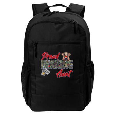 Proud Marine Aunt Personalize Dog Tags Backpack