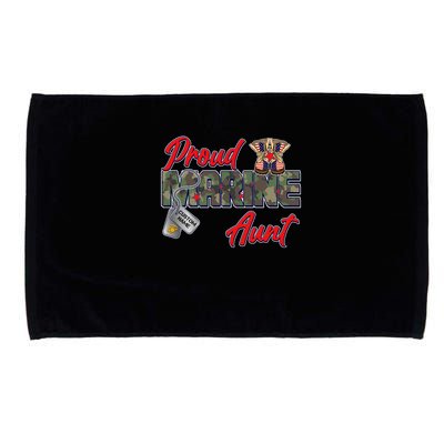 Proud Marine Aunt Personalize Dog Tags Microfiber Hand Towel