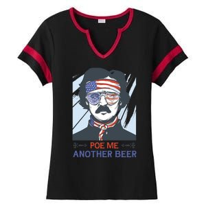 Pour Me Another Beer Funny 4th Of July Ladies Halftime Notch Neck Tee