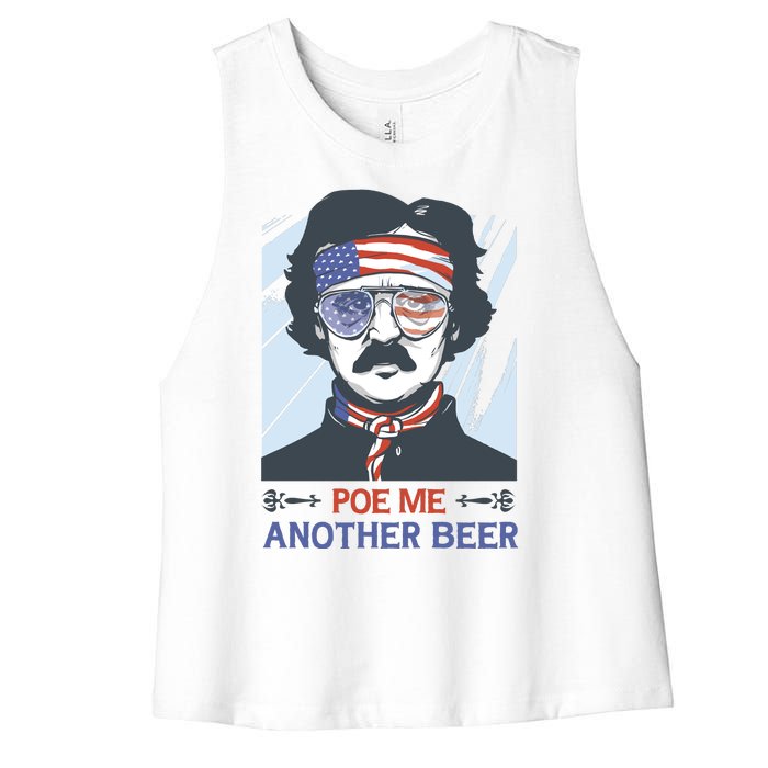 Pour Me Another Beer Funny 4th Of July Women's Racerback Cropped Tank