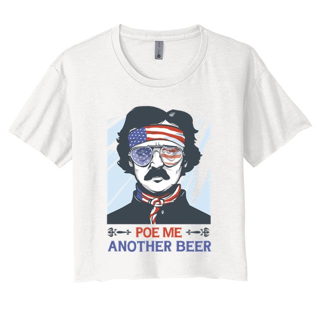 Pour Me Another Beer Funny 4th Of July Crop Top