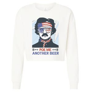 Pour Me Another Beer Funny 4th Of July Cropped Pullover Crew