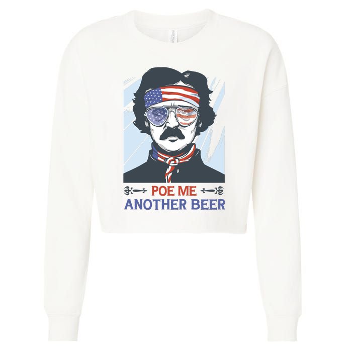 Pour Me Another Beer Funny 4th Of July Cropped Pullover Crew