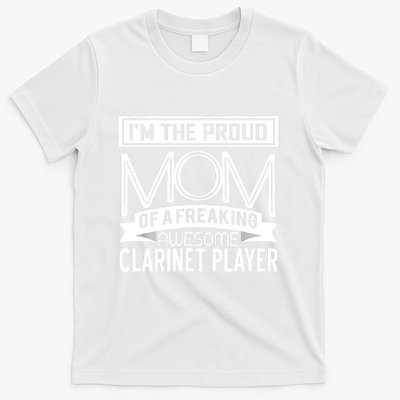 Proud Mom Awesome Clarinet Player Marching Band Mothers Gift T-Shirt