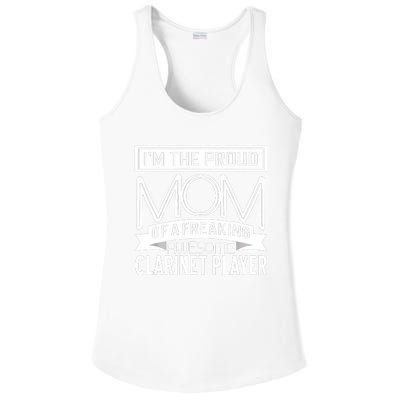 Proud Mom Awesome Clarinet Player Marching Band Mothers Gift Ladies PosiCharge Competitor Racerback Tank