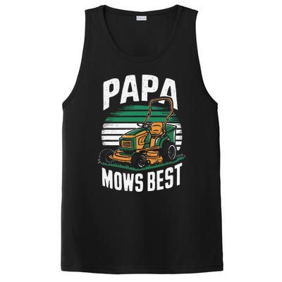 Papa Mows Best Lawn Care Papa Humor PosiCharge Competitor Tank