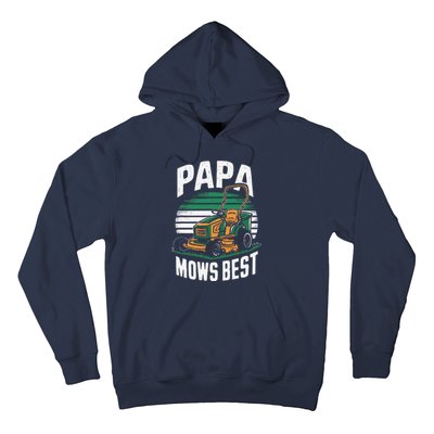 Papa Mows Best Lawn Care Papa Humor Hoodie