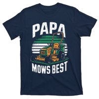 Papa Mows Best Lawn Care Papa Humor T-Shirt