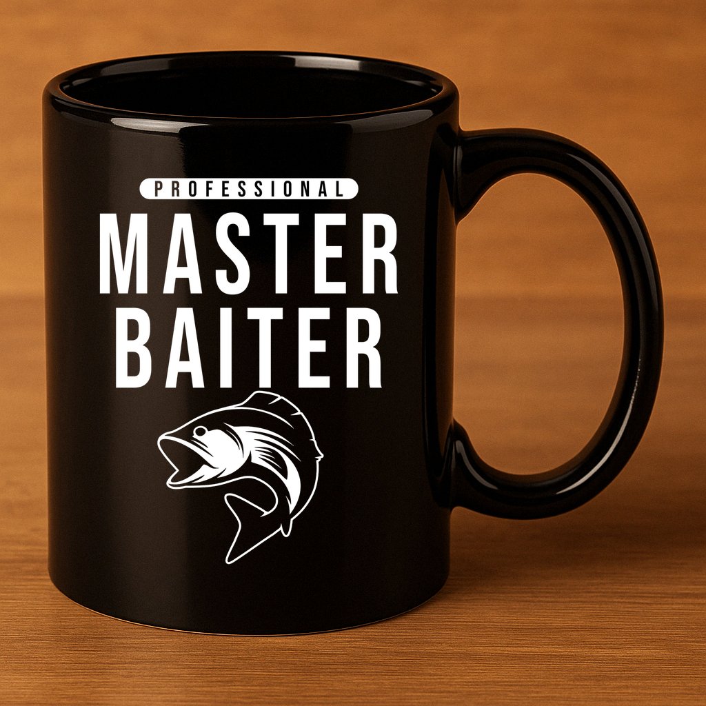 Professional Master Baiter Fishing 11oz C Handle Ceramic Mug