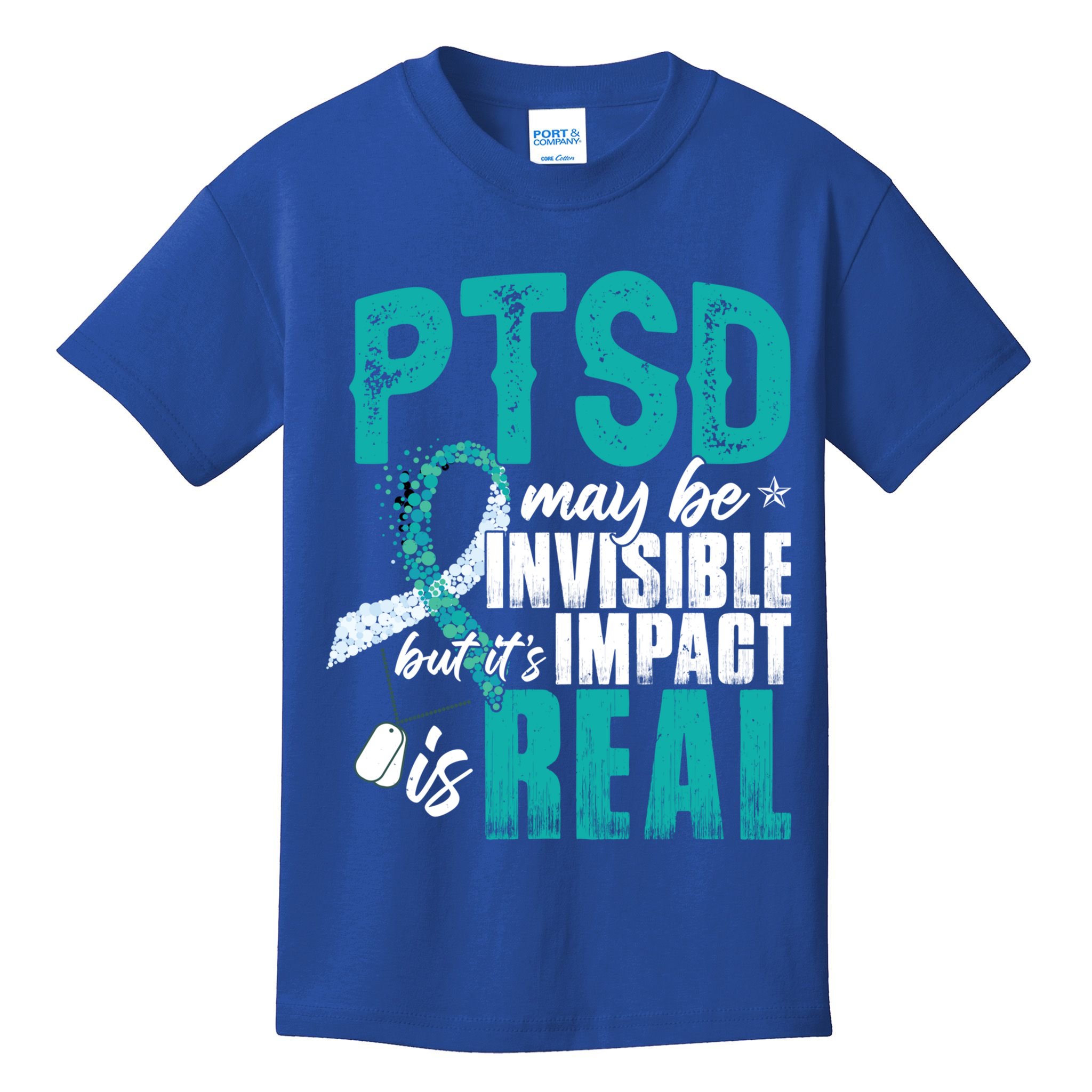 Ptsd May Be Invisible Ptsd Awareness Month Cool Gift Kids T-Shirt