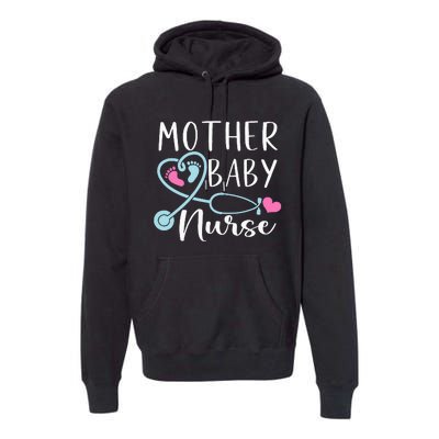 Postpartum Mother Baby Nurse Mom Baby Postpartum Nursing Premium Hoodie