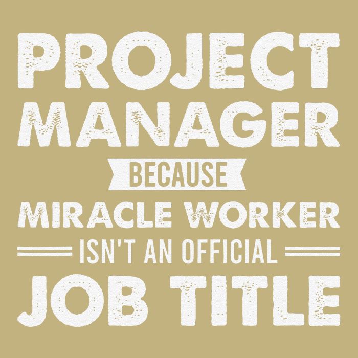 Project Manager Because Miracle Worker IsnT Job Title Button