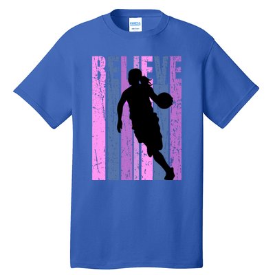 Purple Motivational Basketball Players Team Coaching Cool Gift Tall T-Shirt