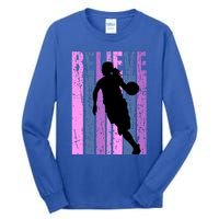 Purple Motivational Basketball Players Team Coaching Cool Gift Tall Long Sleeve T-Shirt