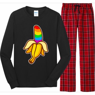 Pride Month Banana Lgbt Rainbow Flag Proud Gift Long Sleeve Pajama Set