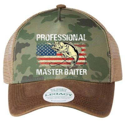 Professional Master Baiter Retro American Flag Legacy Tie Dye Trucker Hat