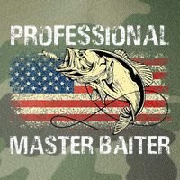Professional Master Baiter Retro American Flag Legacy Tie Dye Trucker Hat