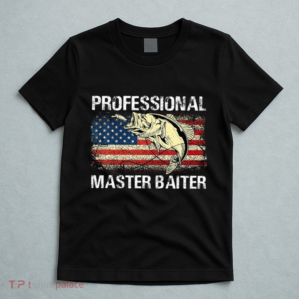 Professional Master Baiter Retro American Flag T-Shirt