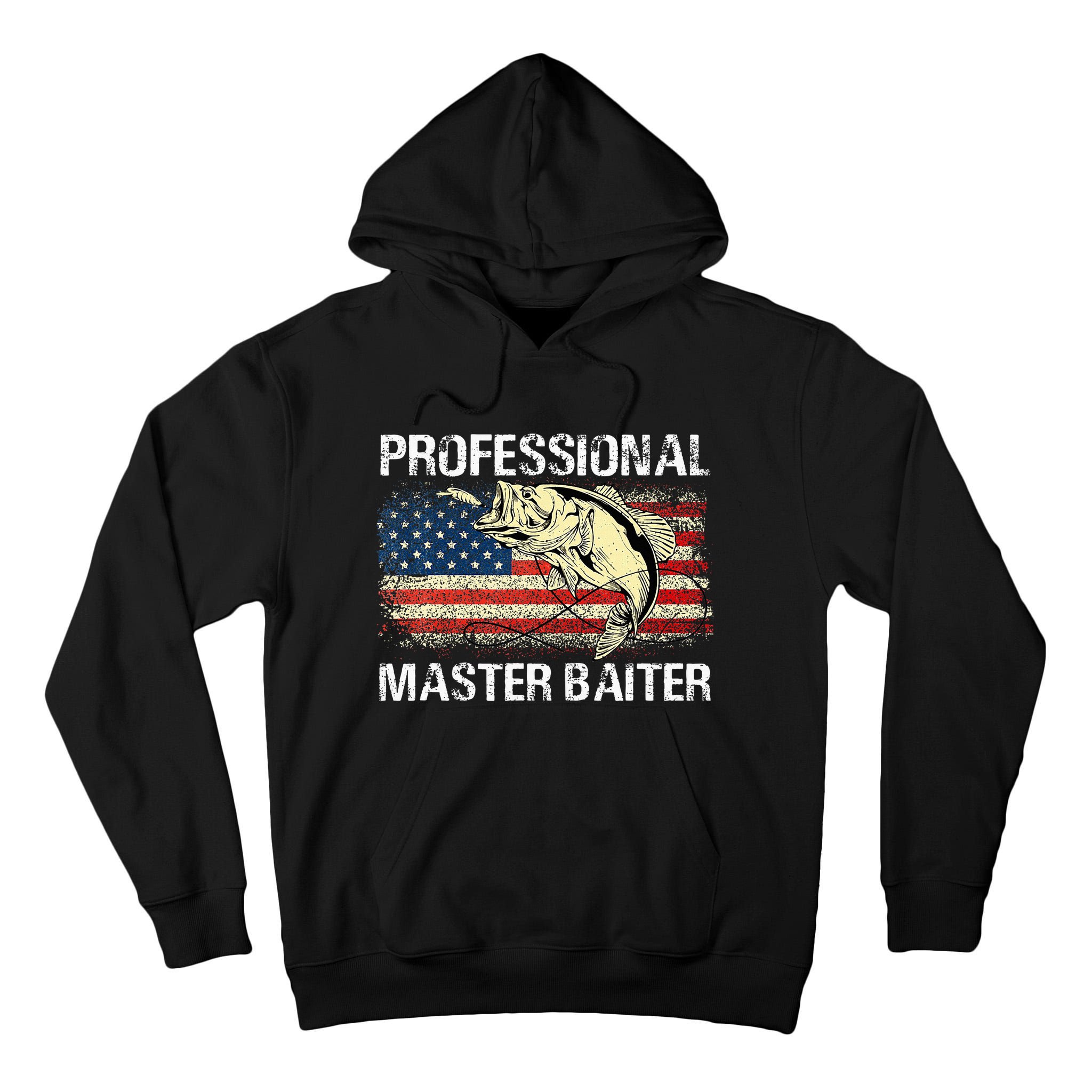 Professional Master Baiter Retro American Flag Tall Hoodie