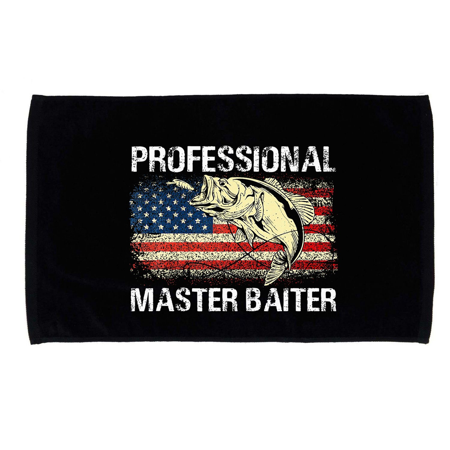 Professional Master Baiter Retro American Flag Microfiber Hand Towel