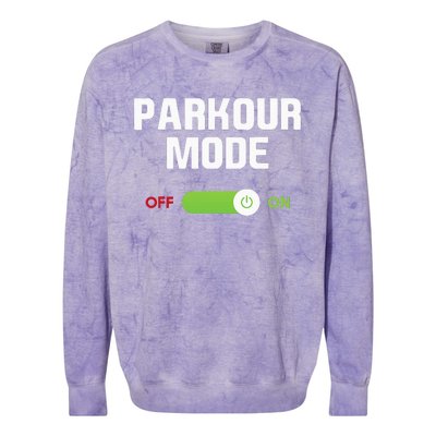 Parkour Mode Backflip Freerunning Urban Gymnastic Colorblast Crewneck Sweatshirt