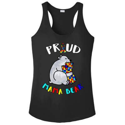 Proud Mama Bear Autism Awareness Day Autistic Month Ladies PosiCharge Competitor Racerback Tank