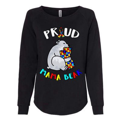 Proud Mama Bear Autism Awareness Day Autistic Month Womens California Wash Sweatshirt