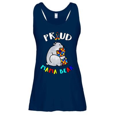 Proud Mama Bear Autism Awareness Day Autistic Month Ladies Essential Flowy Tank