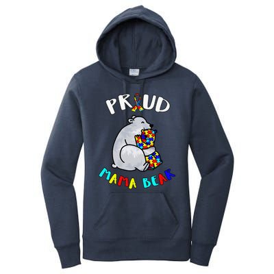 Proud Mama Bear Autism Awareness Day Autistic Month Women's Pullover Hoodie