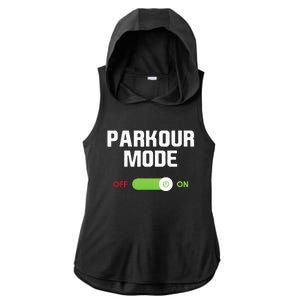 Parkour Mode Backflip Freerunning Urban Gymnastic Ladies PosiCharge Tri-Blend Wicking Draft Hoodie Tank