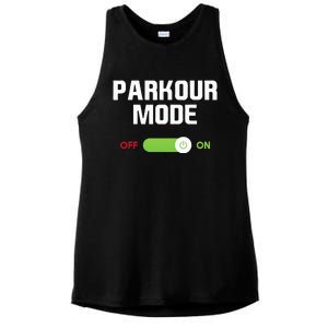 Parkour Mode Backflip Freerunning Urban Gymnastic Ladies PosiCharge Tri-Blend Wicking Tank