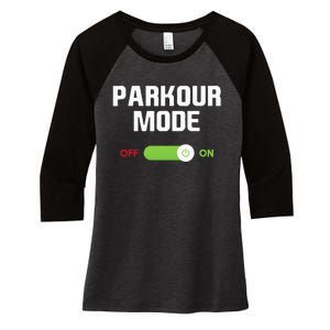 Parkour Mode Backflip Freerunning Urban Gymnastic Women's Tri-Blend 3/4-Sleeve Raglan Shirt