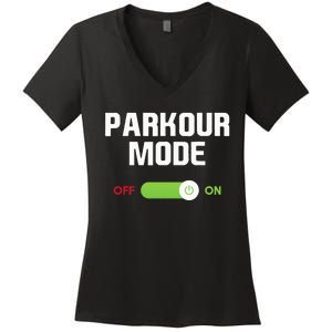 Parkour Mode Backflip Freerunning Urban Gymnastic Women's V-Neck T-Shirt