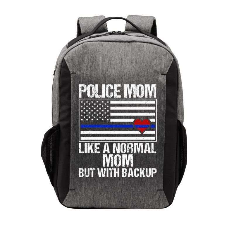 Police Mom Blue Line Flag Heart Vector Backpack
