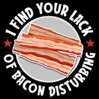 Pork Meat Bacon Lover I Find Your Lack Of Bacon Disturbing 7-Panel Snapback Hat