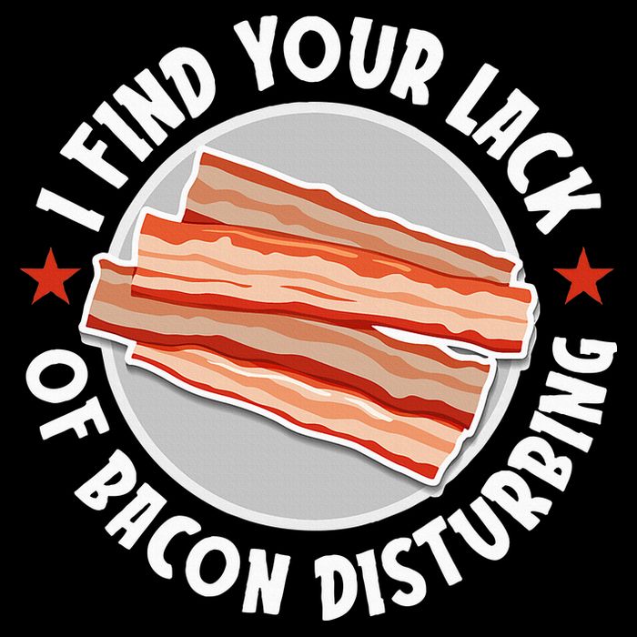 Pork Meat Bacon Lover I Find Your Lack Of Bacon Disturbing 7-Panel Snapback Hat