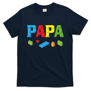 Papa Master Builder Building Bricks Blocks Family Set Parent T-Shirt