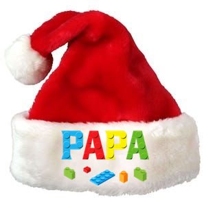 Papa Master Builder Building Bricks Blocks Family Set Parent Premium Christmas Santa Hat