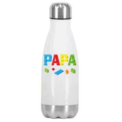 Papa Master Builder Building Bricks Blocks Family Set Parent Stainless Steel Insulated Water Bottle