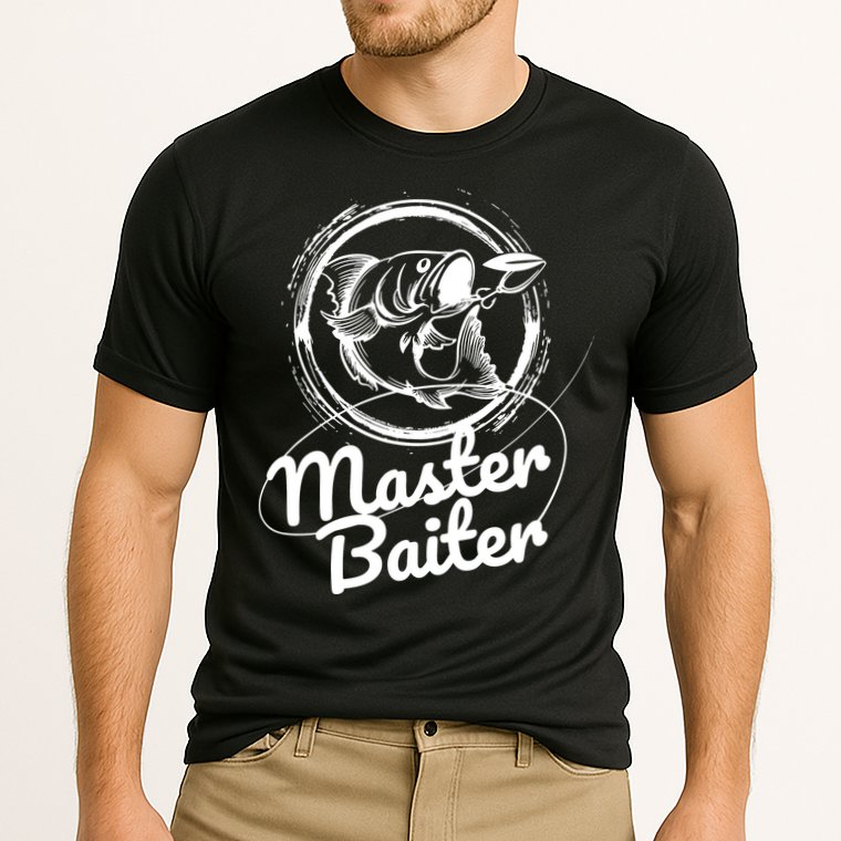 Professional Master Baiter Retro American Flag Funny Fishing Cooling Performance Crew T-Shirt
