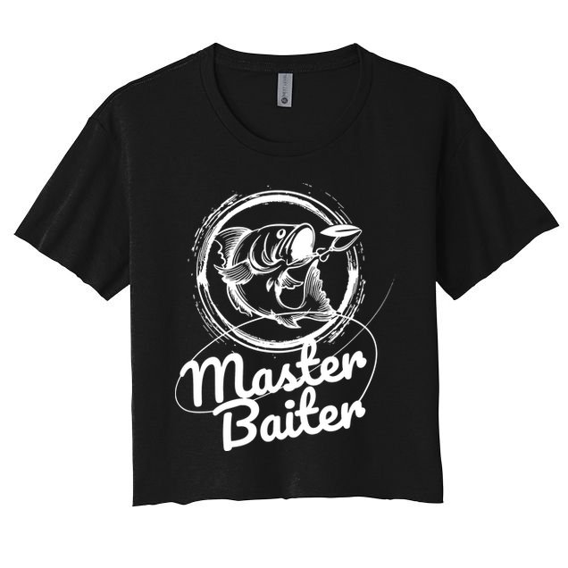 Professional Master Baiter Retro American Flag Funny Fishing Crop Top